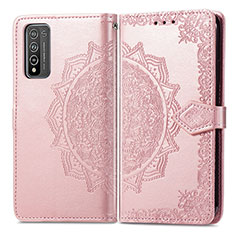 Coque Portefeuille Motif Fantaisie Livre Cuir Etui Clapet pour Huawei Honor 10X Lite Or Rose