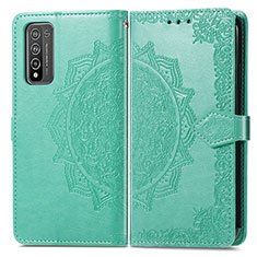 Coque Portefeuille Motif Fantaisie Livre Cuir Etui Clapet pour Huawei Honor 10X Lite Vert