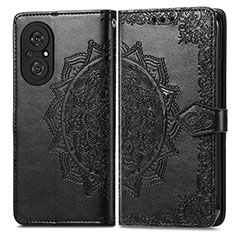 Coque Portefeuille Motif Fantaisie Livre Cuir Etui Clapet pour Huawei Honor 50 SE 5G Noir