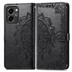 Coque Portefeuille Motif Fantaisie Livre Cuir Etui Clapet pour Huawei Honor 80 SE 5G Noir