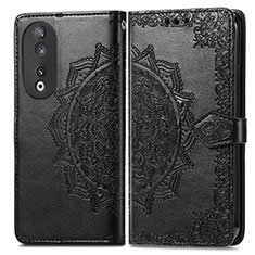 Coque Portefeuille Motif Fantaisie Livre Cuir Etui Clapet pour Huawei Honor 90 5G Noir