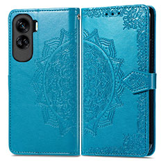 Coque Portefeuille Motif Fantaisie Livre Cuir Etui Clapet pour Huawei Honor 90 Lite 5G Bleu