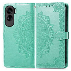 Coque Portefeuille Motif Fantaisie Livre Cuir Etui Clapet pour Huawei Honor 90 Lite 5G Vert