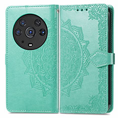 Coque Portefeuille Motif Fantaisie Livre Cuir Etui Clapet pour Huawei Honor Magic3 Pro 5G Vert