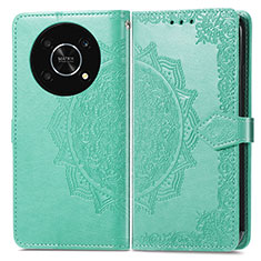 Coque Portefeuille Motif Fantaisie Livre Cuir Etui Clapet pour Huawei Honor Magic4 Lite 5G Vert