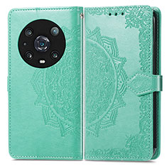 Coque Portefeuille Motif Fantaisie Livre Cuir Etui Clapet pour Huawei Honor Magic4 Pro 5G Vert