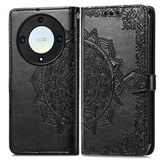 Coque Portefeuille Motif Fantaisie Livre Cuir Etui Clapet pour Huawei Honor Magic5 Lite 5G Noir