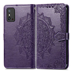 Coque Portefeuille Motif Fantaisie Livre Cuir Etui Clapet pour Huawei Honor X10 Max 5G Violet