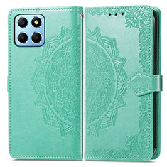 Coque Portefeuille Motif Fantaisie Livre Cuir Etui Clapet pour Huawei Honor X6 Vert