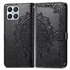 Coque Portefeuille Motif Fantaisie Livre Cuir Etui Clapet pour Huawei Honor X8 4G Noir