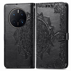 Coque Portefeuille Motif Fantaisie Livre Cuir Etui Clapet pour Huawei Mate 50 Pro Noir