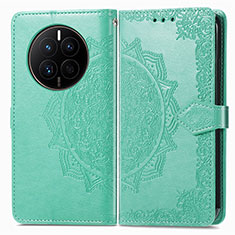 Coque Portefeuille Motif Fantaisie Livre Cuir Etui Clapet pour Huawei Mate 50E Vert