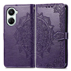 Coque Portefeuille Motif Fantaisie Livre Cuir Etui Clapet pour Huawei Nova 10 SE Violet