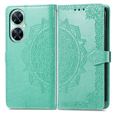 Coque Portefeuille Motif Fantaisie Livre Cuir Etui Clapet pour Huawei Nova 11i Vert