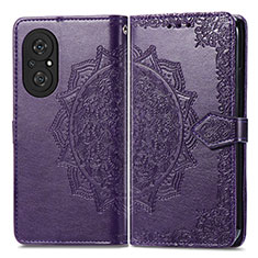 Coque Portefeuille Motif Fantaisie Livre Cuir Etui Clapet pour Huawei Nova 9 SE Violet