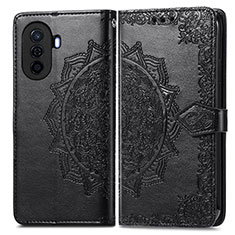 Coque Portefeuille Motif Fantaisie Livre Cuir Etui Clapet pour Huawei Nova Y70 Noir