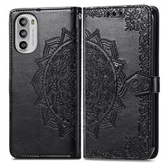 Coque Portefeuille Motif Fantaisie Livre Cuir Etui Clapet pour Motorola Moto Edge (2022) 5G Noir