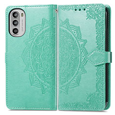 Coque Portefeuille Motif Fantaisie Livre Cuir Etui Clapet pour Motorola Moto Edge (2022) 5G Vert