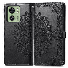 Coque Portefeuille Motif Fantaisie Livre Cuir Etui Clapet pour Motorola Moto Edge (2023) 5G Noir