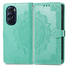 Coque Portefeuille Motif Fantaisie Livre Cuir Etui Clapet pour Motorola Moto Edge 30 Pro 5G Vert