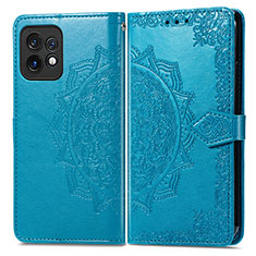 Coque Portefeuille Motif Fantaisie Livre Cuir Etui Clapet pour Motorola Moto Edge 40 Pro 5G Bleu