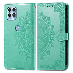 Coque Portefeuille Motif Fantaisie Livre Cuir Etui Clapet pour Motorola Moto Edge S 5G Vert