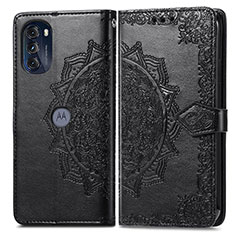 Coque Portefeuille Motif Fantaisie Livre Cuir Etui Clapet pour Motorola Moto G 5G (2022) Noir