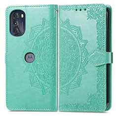 Coque Portefeuille Motif Fantaisie Livre Cuir Etui Clapet pour Motorola Moto G 5G (2022) Vert