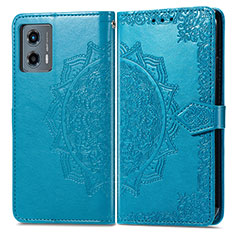 Coque Portefeuille Motif Fantaisie Livre Cuir Etui Clapet pour Motorola Moto G 5G (2023) Bleu