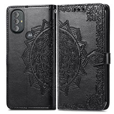 Coque Portefeuille Motif Fantaisie Livre Cuir Etui Clapet pour Motorola Moto G Play Gen 2 Noir