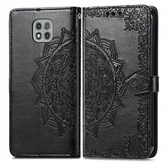 Coque Portefeuille Motif Fantaisie Livre Cuir Etui Clapet pour Motorola Moto G Power (2021) Noir