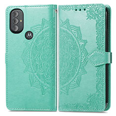 Coque Portefeuille Motif Fantaisie Livre Cuir Etui Clapet pour Motorola Moto G Power (2022) Vert