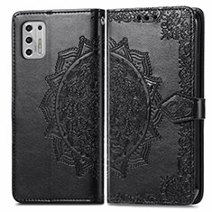 Coque Portefeuille Motif Fantaisie Livre Cuir Etui Clapet pour Motorola Moto G Stylus (2021) Noir