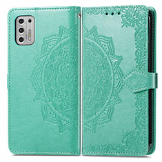 Coque Portefeuille Motif Fantaisie Livre Cuir Etui Clapet pour Motorola Moto G Stylus (2021) Vert