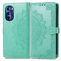 Coque Portefeuille Motif Fantaisie Livre Cuir Etui Clapet pour Motorola Moto G Stylus (2022) 5G Vert