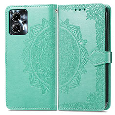 Coque Portefeuille Motif Fantaisie Livre Cuir Etui Clapet pour Motorola Moto G13 Vert