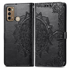 Coque Portefeuille Motif Fantaisie Livre Cuir Etui Clapet pour Motorola Moto G40 Fusion Noir