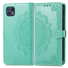 Coque Portefeuille Motif Fantaisie Livre Cuir Etui Clapet pour Motorola Moto G50 5G Vert