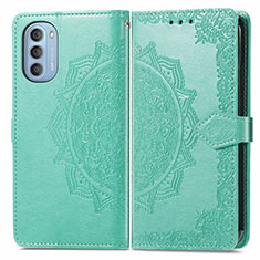 Coque Portefeuille Motif Fantaisie Livre Cuir Etui Clapet pour Motorola Moto G51 5G Vert