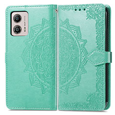 Coque Portefeuille Motif Fantaisie Livre Cuir Etui Clapet pour Motorola Moto G53 5G Vert