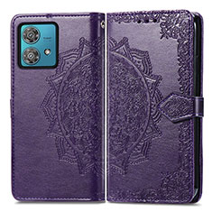 Coque Portefeuille Motif Fantaisie Livre Cuir Etui Clapet pour Motorola Moto G84 5G Violet