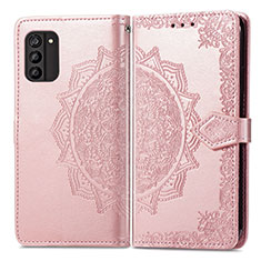 Coque Portefeuille Motif Fantaisie Livre Cuir Etui Clapet pour Nokia G100 Or Rose