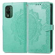 Coque Portefeuille Motif Fantaisie Livre Cuir Etui Clapet pour Nokia XR21 Vert