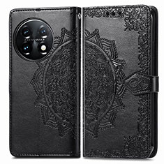 Coque Portefeuille Motif Fantaisie Livre Cuir Etui Clapet pour OnePlus 11 5G Noir