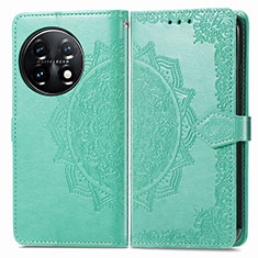 Coque Portefeuille Motif Fantaisie Livre Cuir Etui Clapet pour OnePlus 11 5G Vert