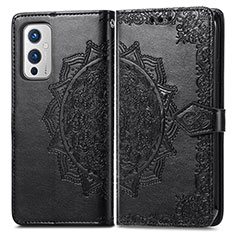 Coque Portefeuille Motif Fantaisie Livre Cuir Etui Clapet pour OnePlus 9 5G Noir