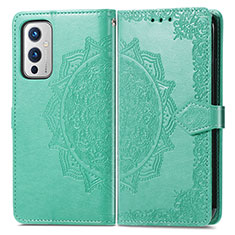 Coque Portefeuille Motif Fantaisie Livre Cuir Etui Clapet pour OnePlus 9 5G Vert