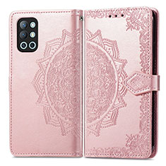 Coque Portefeuille Motif Fantaisie Livre Cuir Etui Clapet pour OnePlus 9R 5G Or Rose