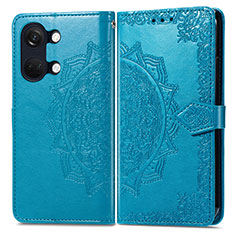 Coque Portefeuille Motif Fantaisie Livre Cuir Etui Clapet pour OnePlus Ace 2V 5G Bleu