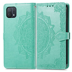 Coque Portefeuille Motif Fantaisie Livre Cuir Etui Clapet pour Oppo A16K Vert